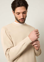 Pullover in puro cotone stone wash