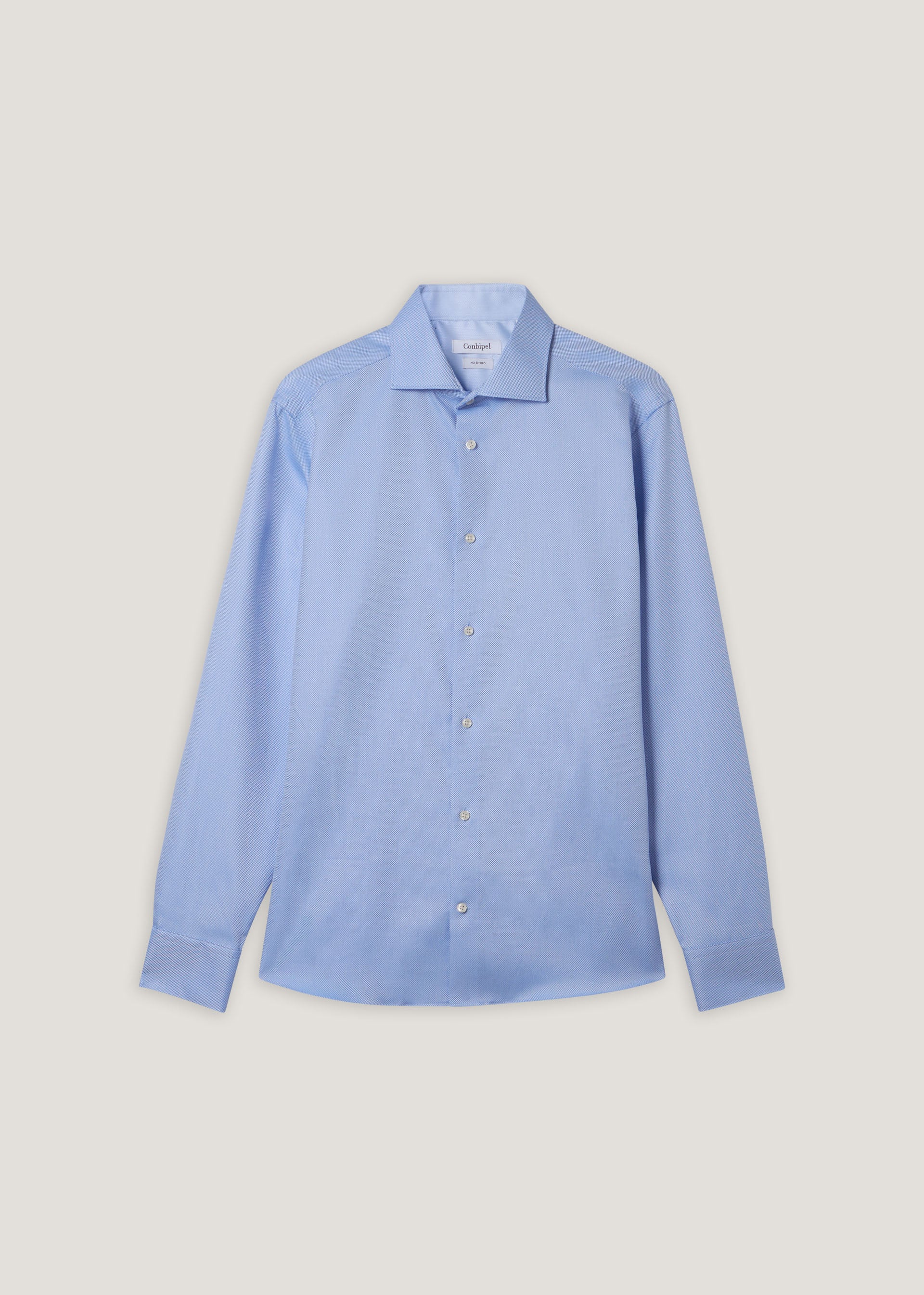 Camicia regular in cotone no stiro