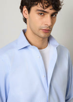 Camicia regular in cotone no stiro