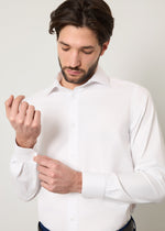 Camicia slim in cotone no stiro
