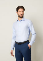 Camicia slim in cotone no stiro