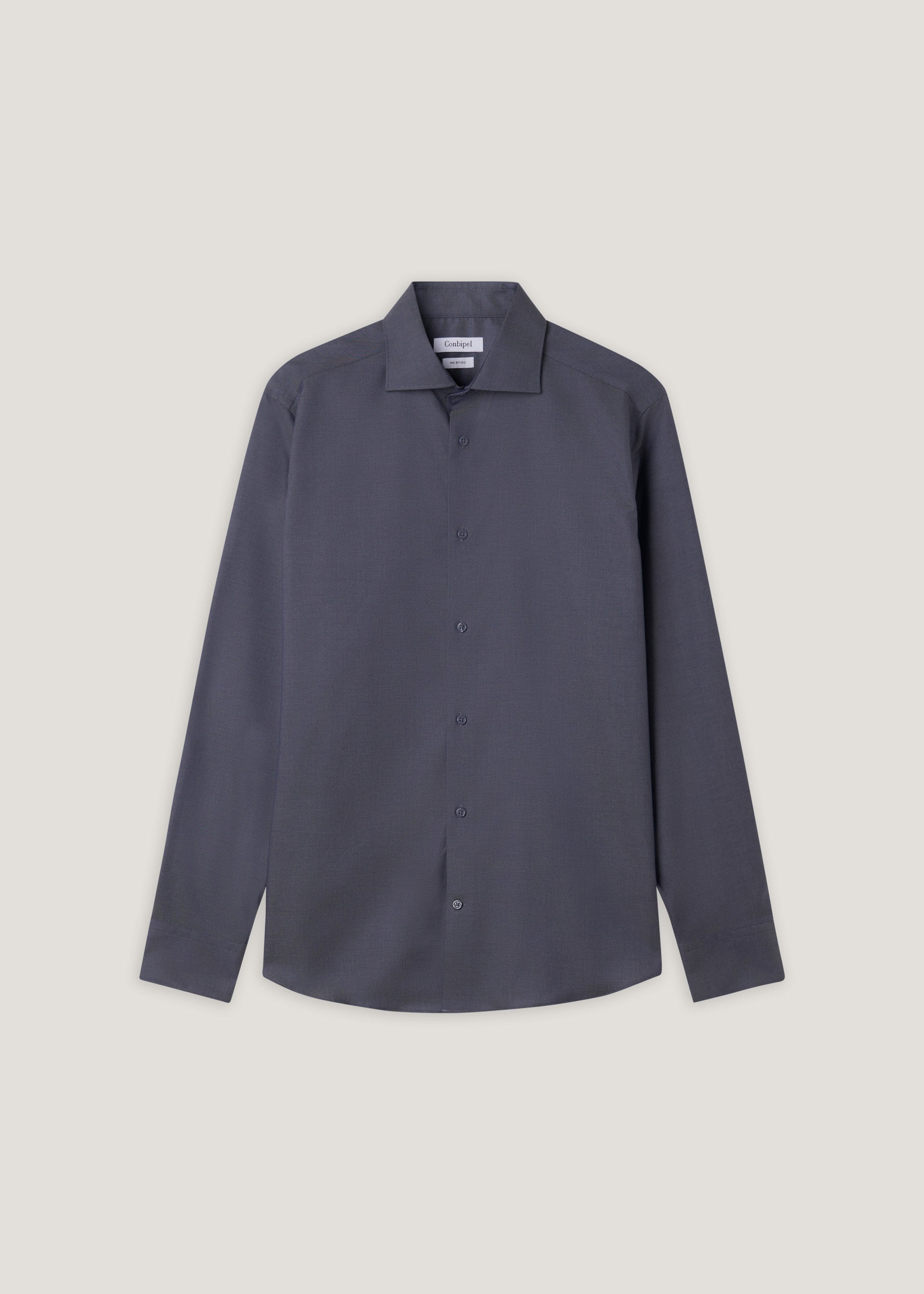 Camicia regular in cotone no stiro