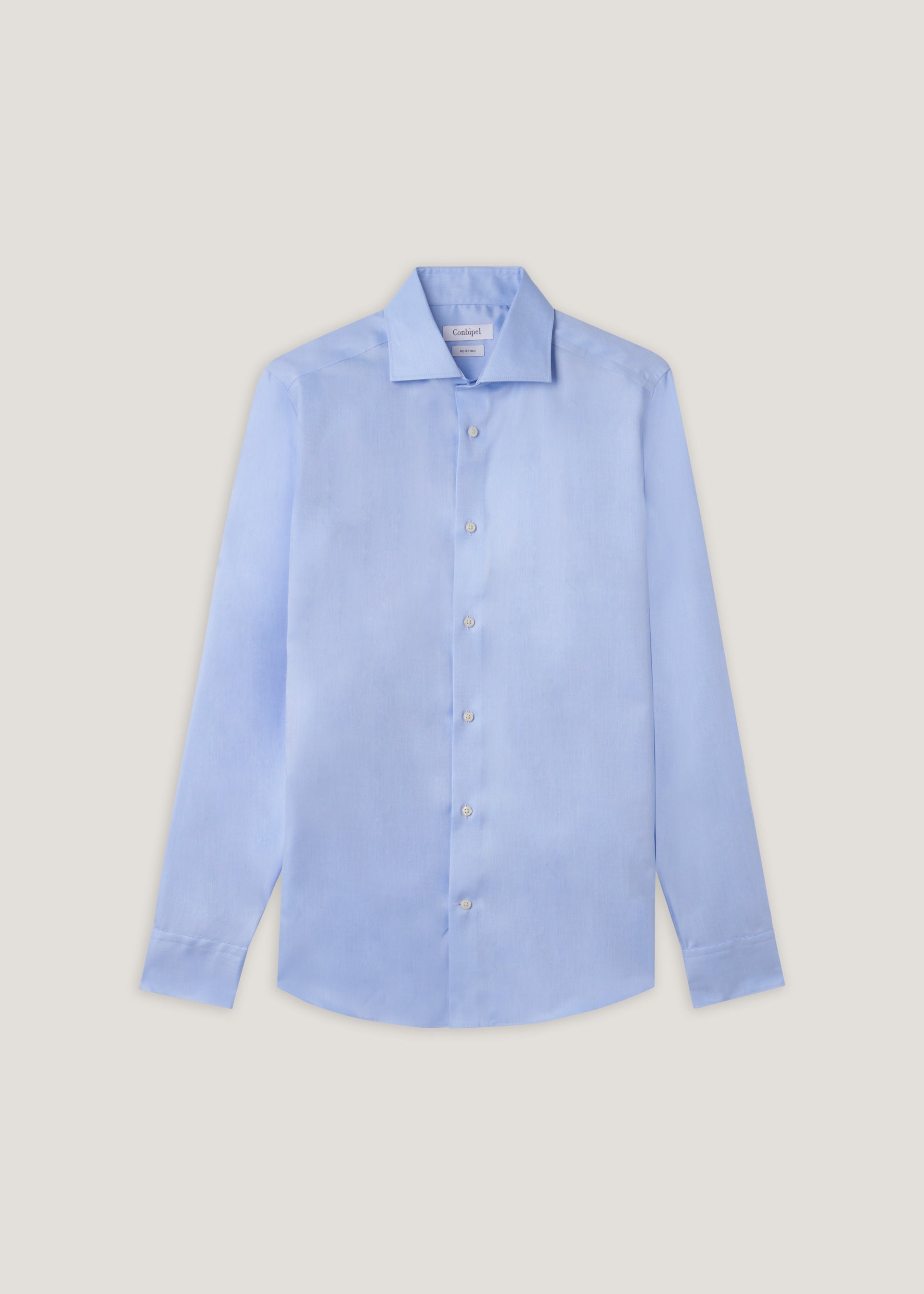 Camicia slim in cotone no stiro