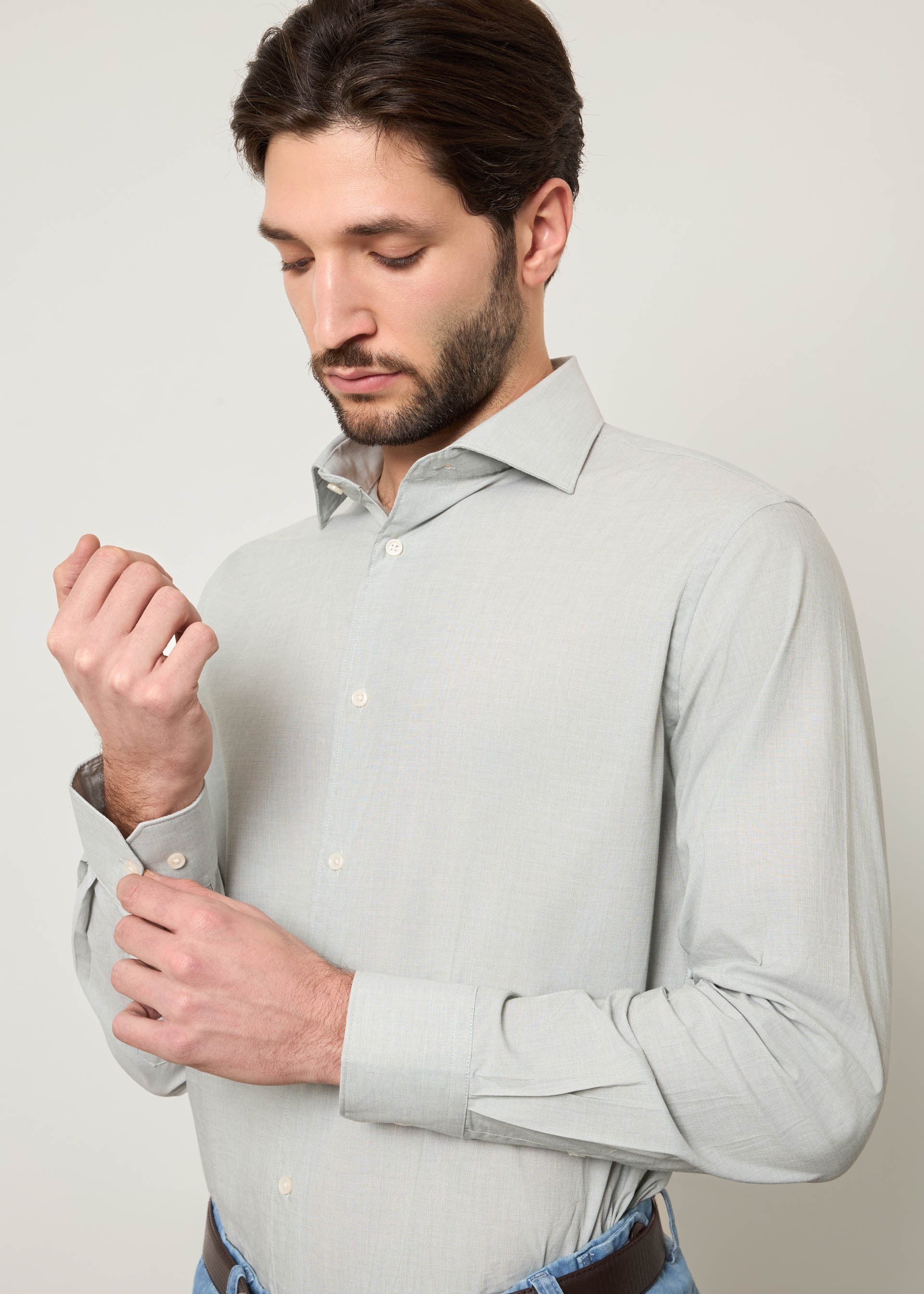 Camicia in puro cotone fil a fil