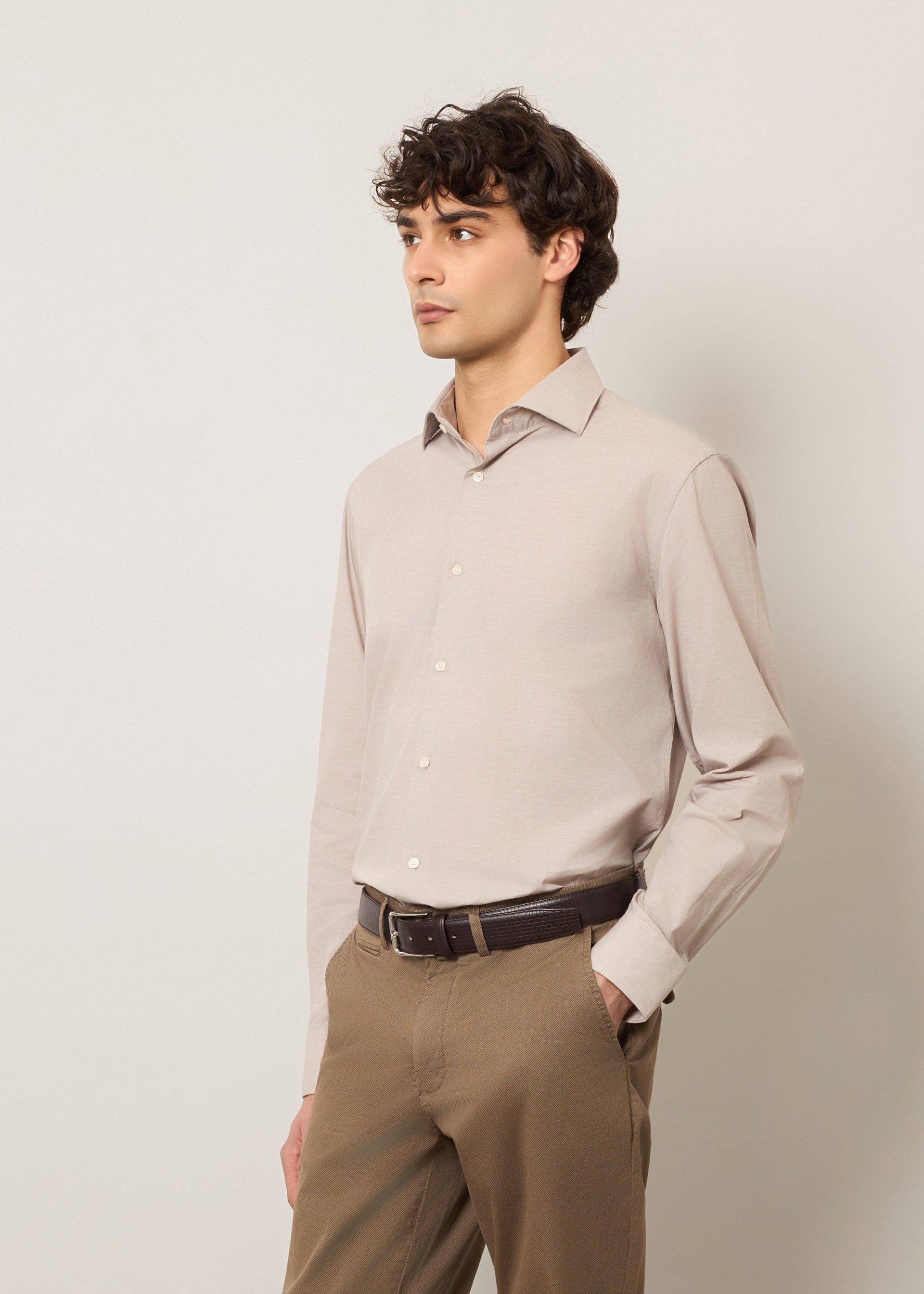 Camicia in puro cotone fil a fil