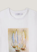 T-shirt in cotone stampata