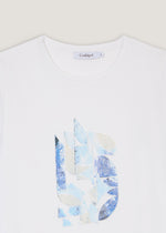 T-shirt stampa grafica con foil