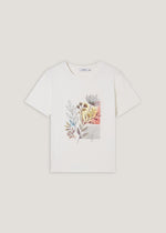 T-shirt stampa grafica con strass