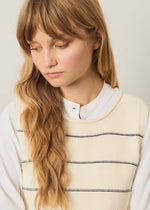 Pullover smanicato in maglia