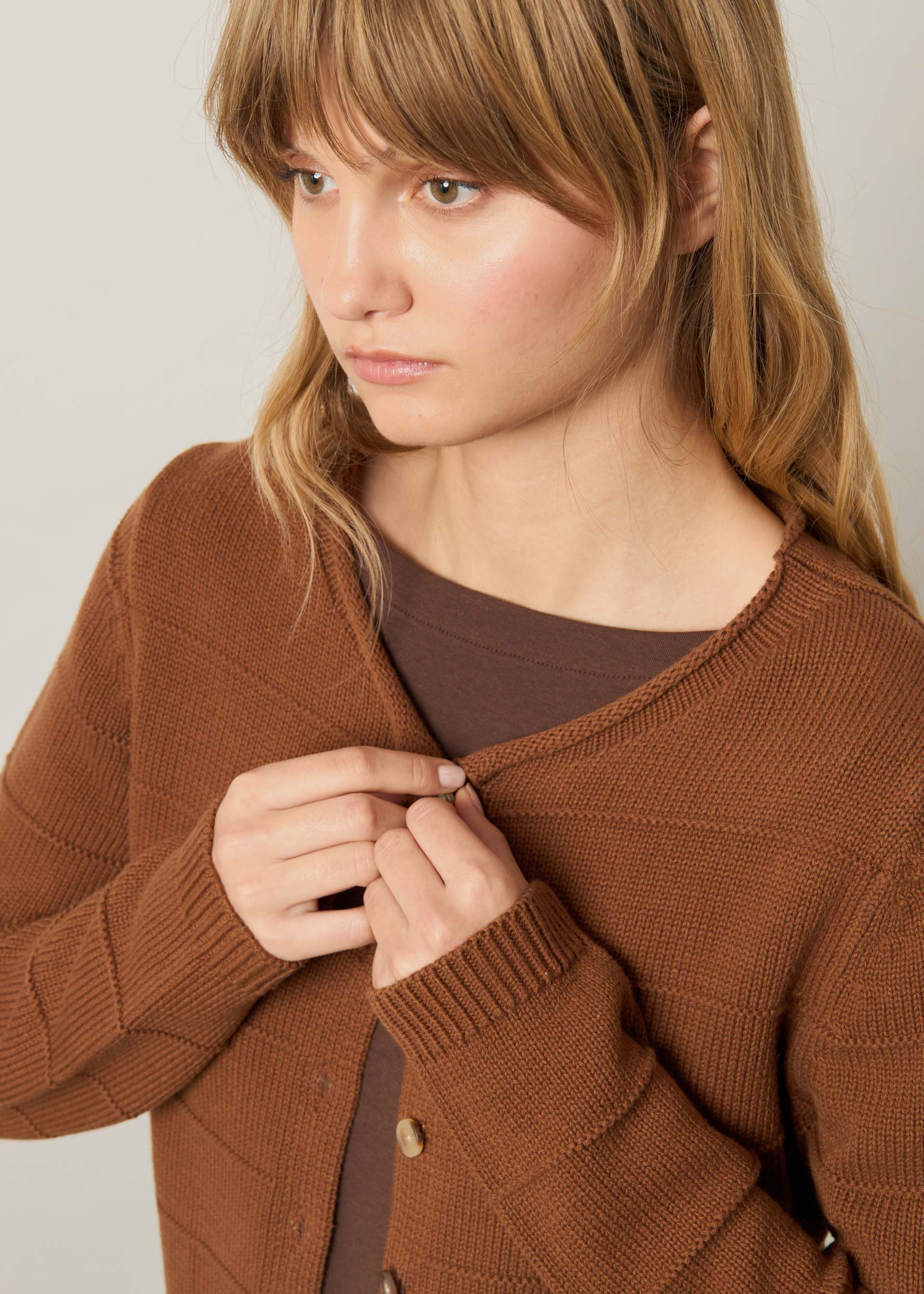 Cardigan in maglia di puro cotone