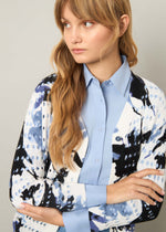 Cardigan traforato in puro cotone