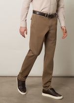 Chino in cotone micro fantasia