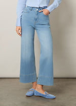 Jeans wide leg a vita alta