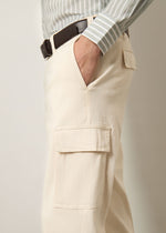 Pantaloni cargo in cotone stretch