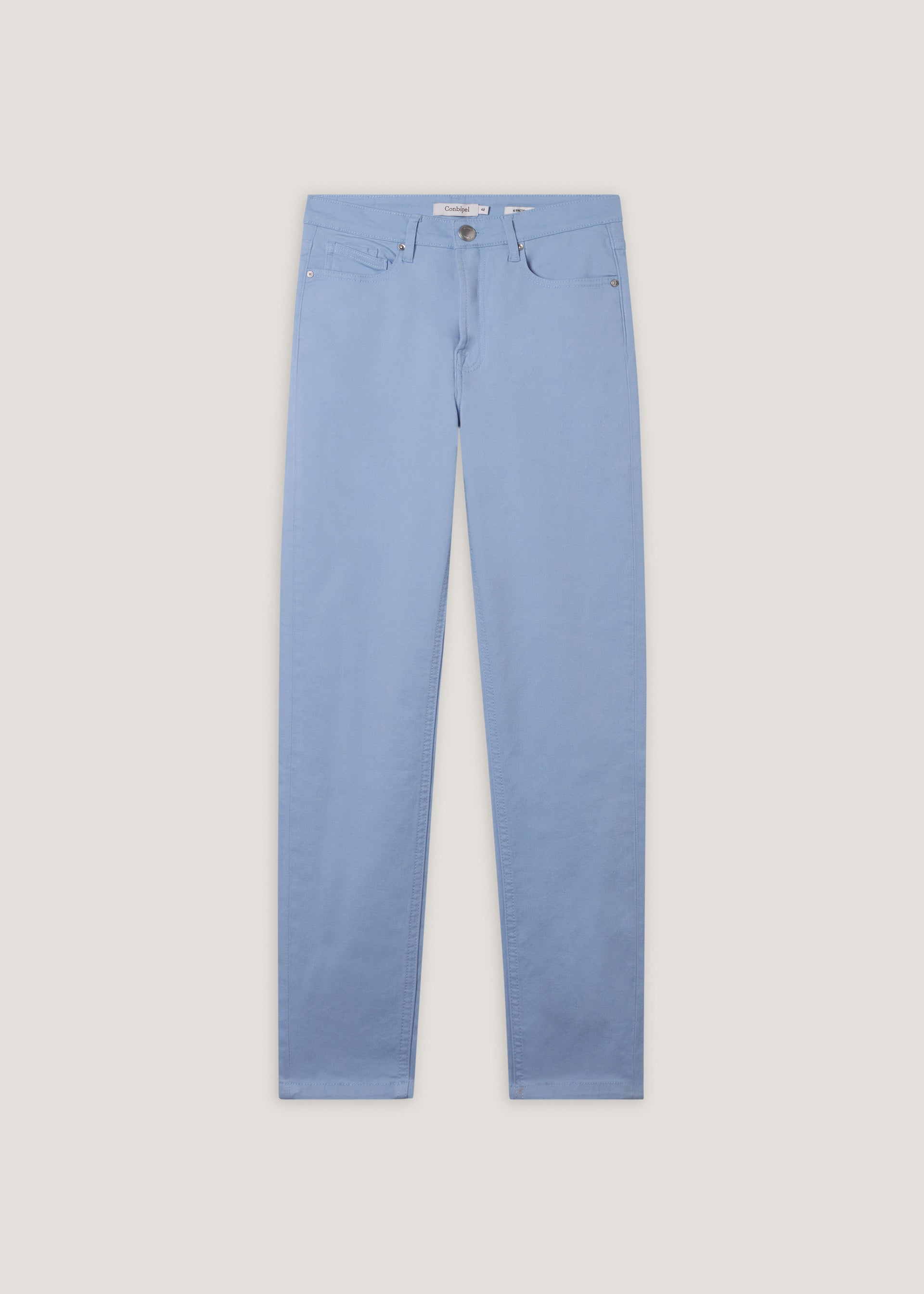 Pantaloni skinny a vita alta