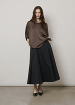 Blusa in satin kimono shape