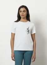 T-shirt stampata con strass