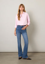 Jeans flare a vita alta