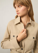 Sahariana in cotone stretch
