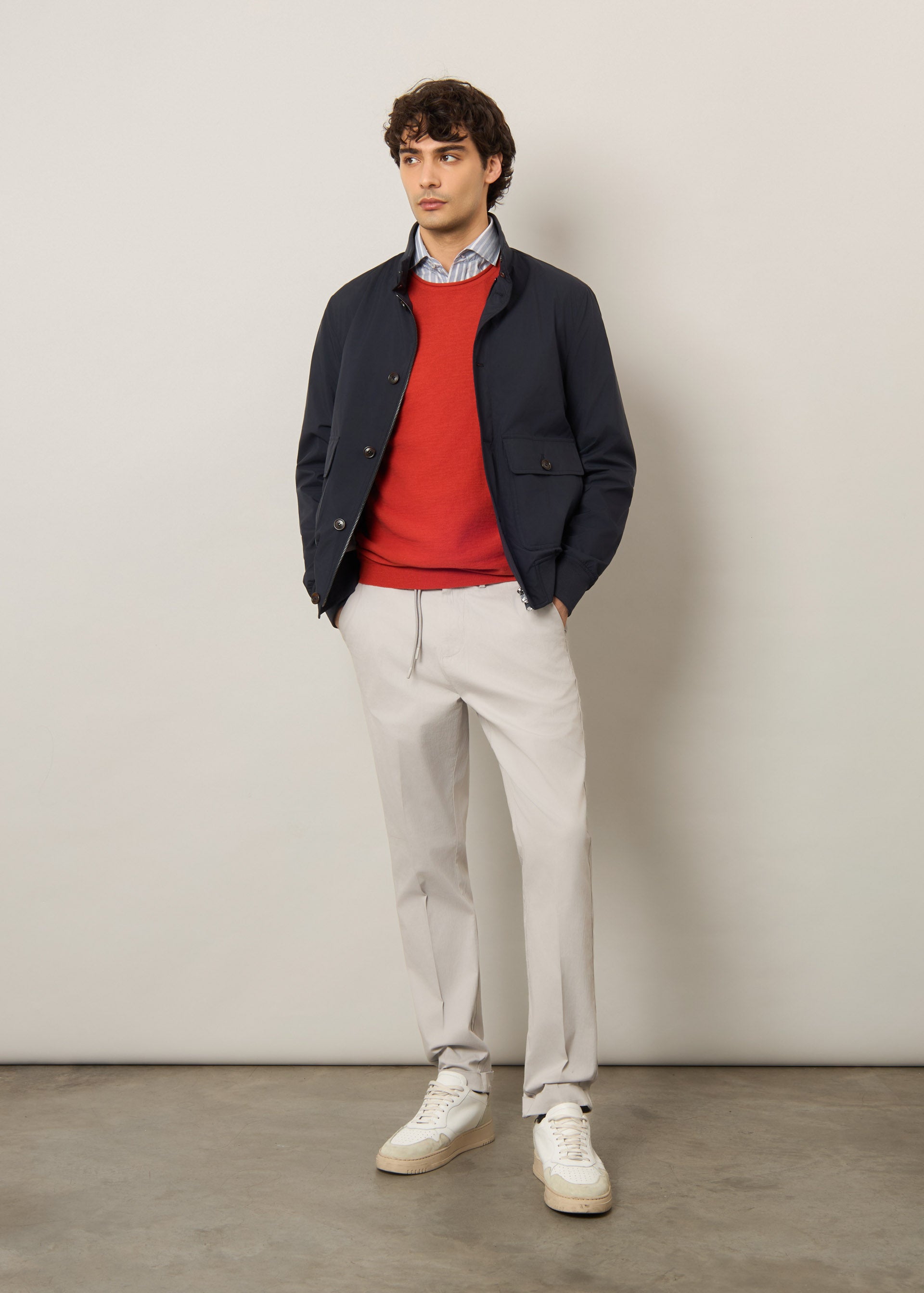 Pantaloni con coulisse in cotone