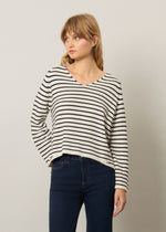 Pullover boxy a righe
