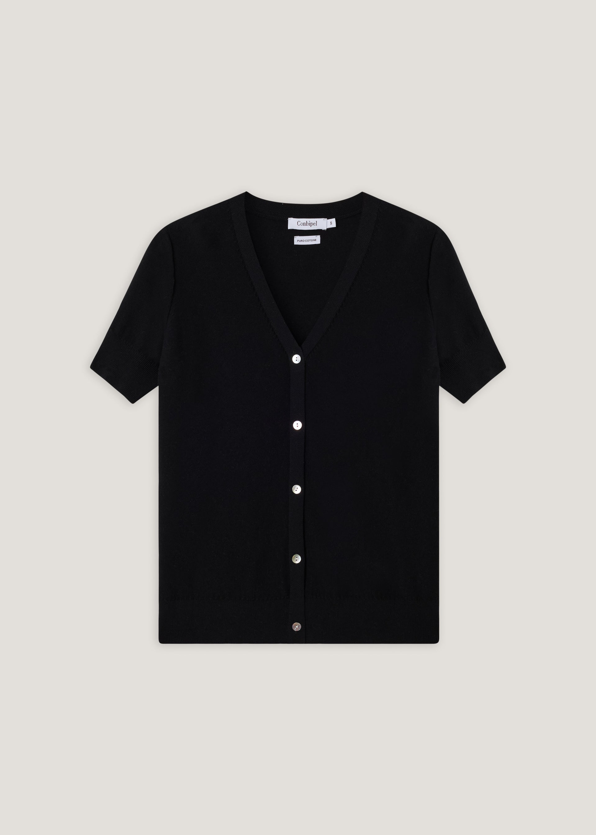 Cardigan in cotone maniche corte