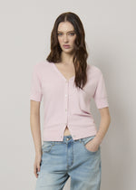 Cardigan in cotone maniche corte