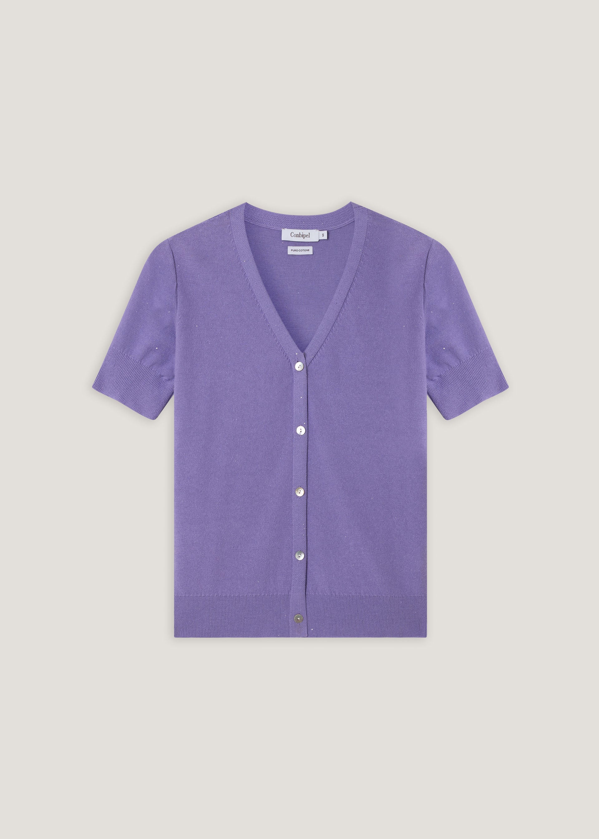 Cardigan in cotone maniche corte