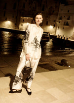 Pantaloni ampi in satin