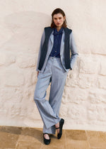 Pantaloni ampi gessato