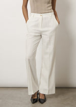 Pantaloni ampi in misto lino