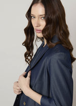 Blazer monopetto in jeans