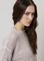 Pullover in cotone traforato