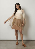 Poncho a rete multicolor