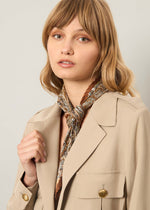 Foulard plissé stampato