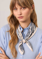 Foulard plissé stampato