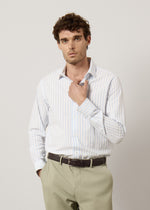 Camicia a righe in puro cotone