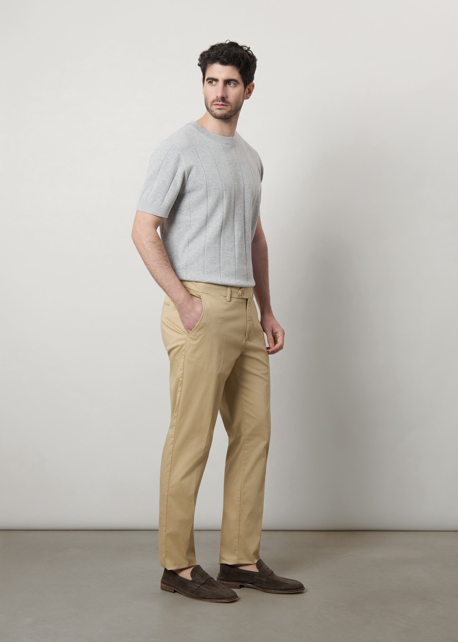 Pantaloni in raso di cotone light