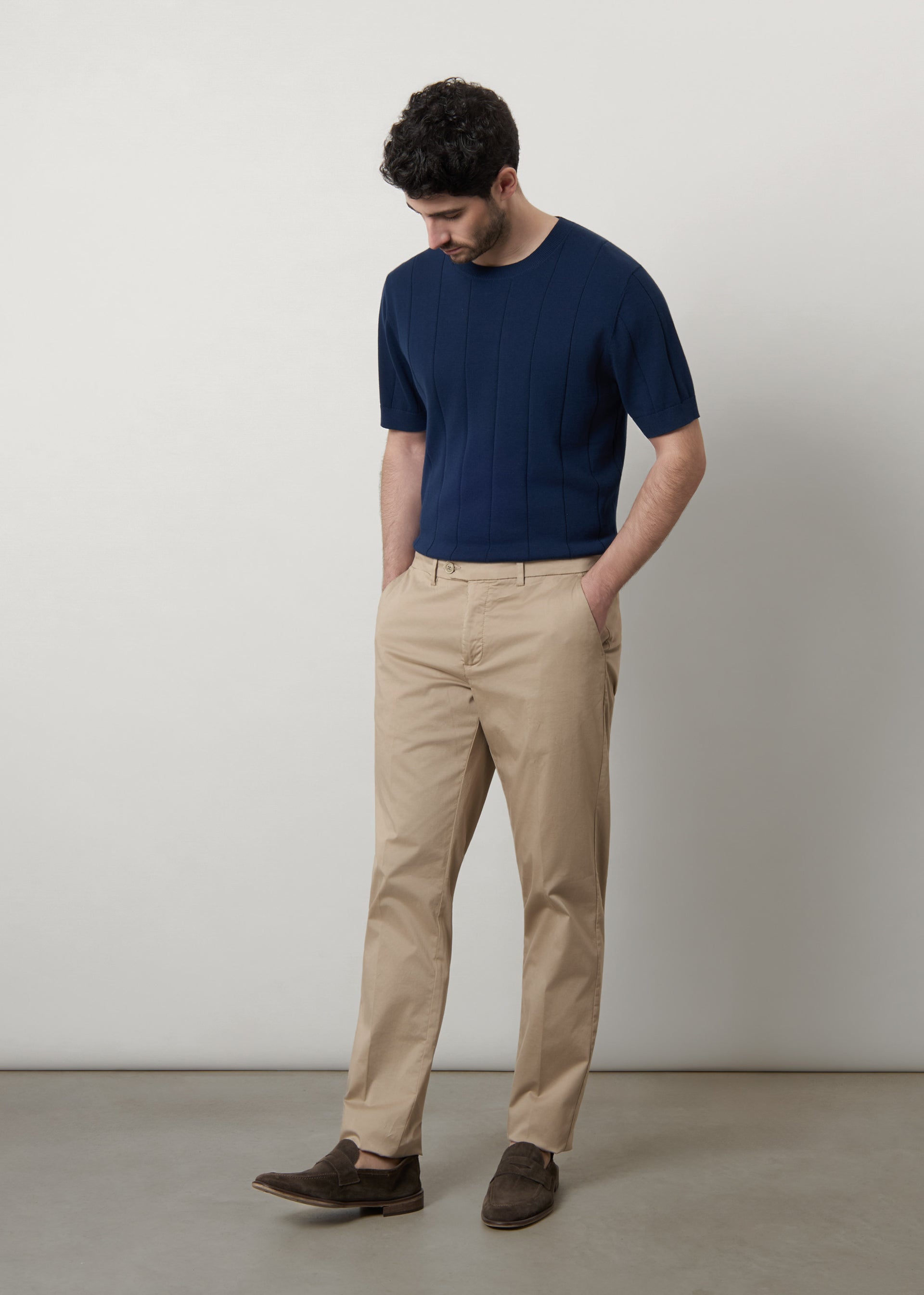 Pantaloni in raso di cotone light