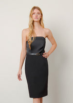 Tubino bustier in satin