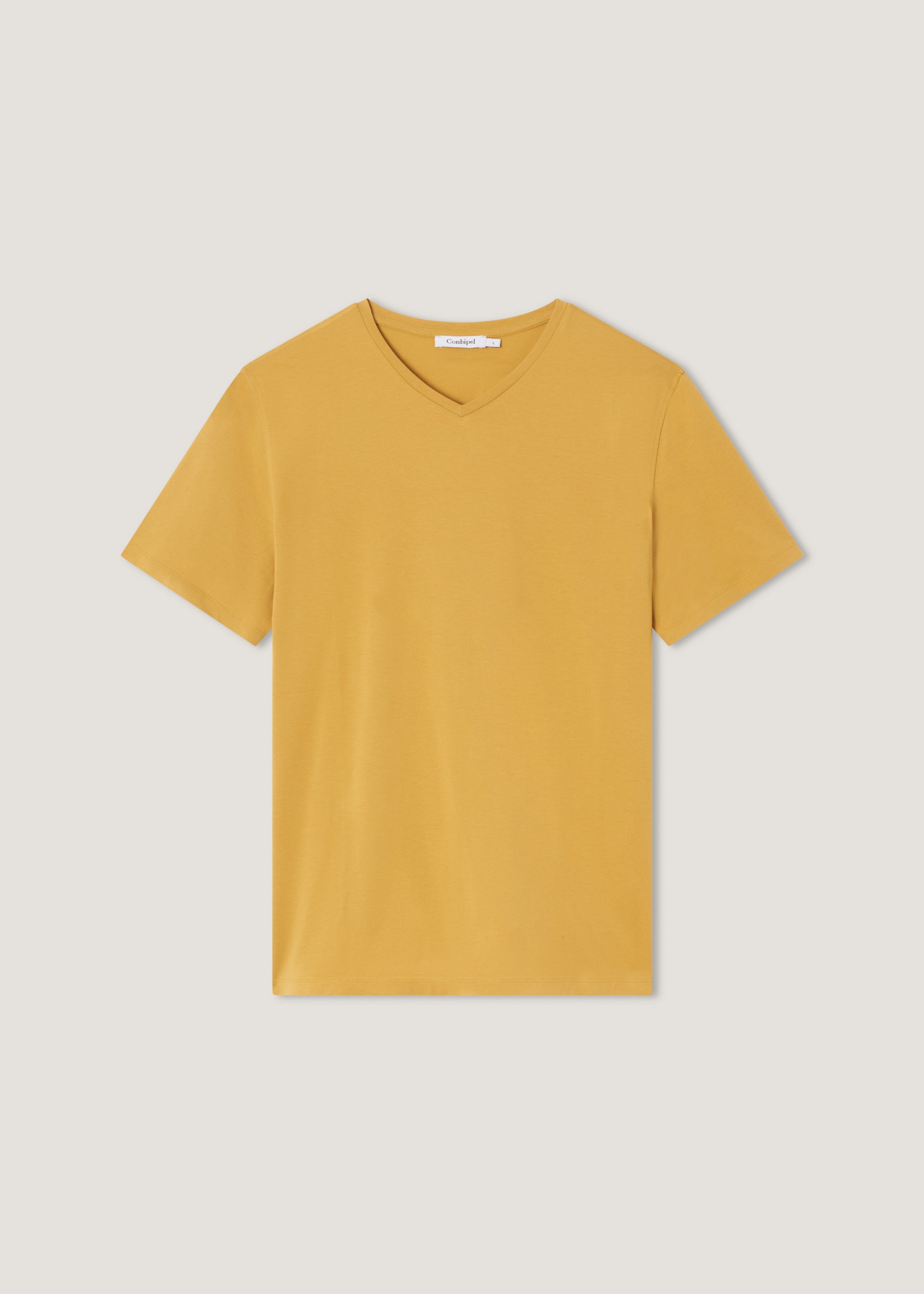 T-shirt scollo V in puro cotone