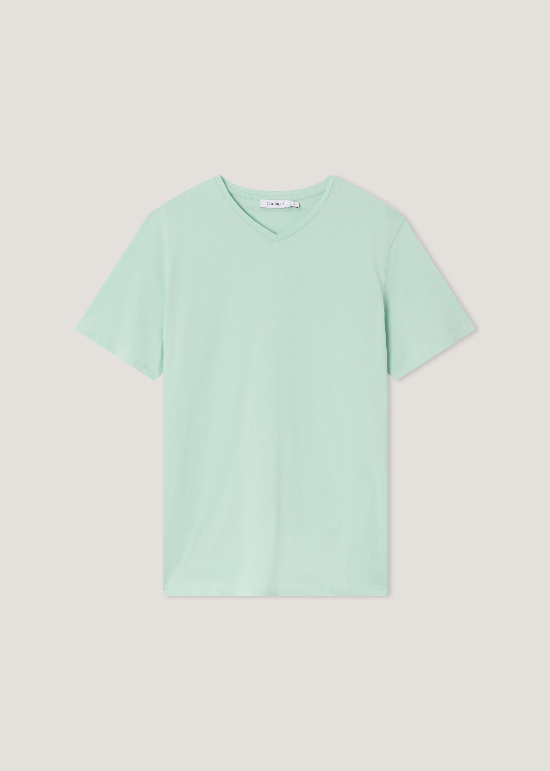 T-shirt scollo V in puro cotone