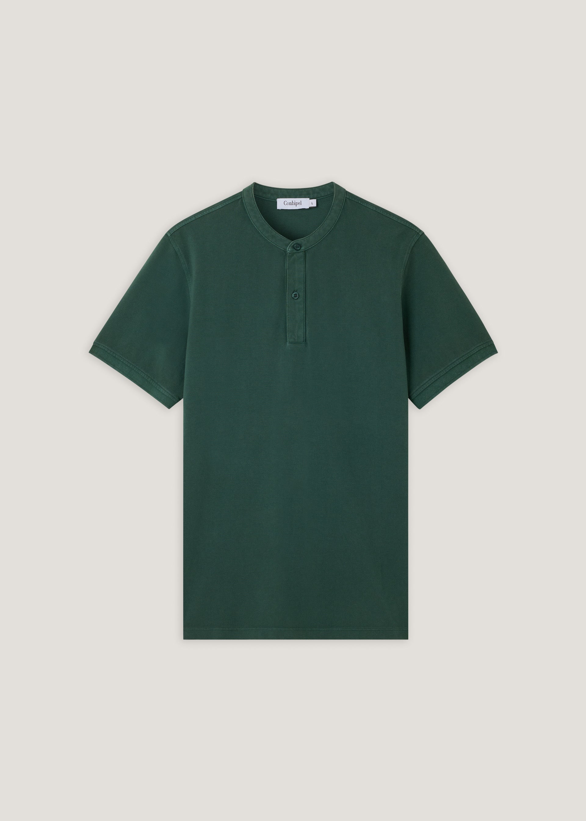 Polo in piquet collo coreana