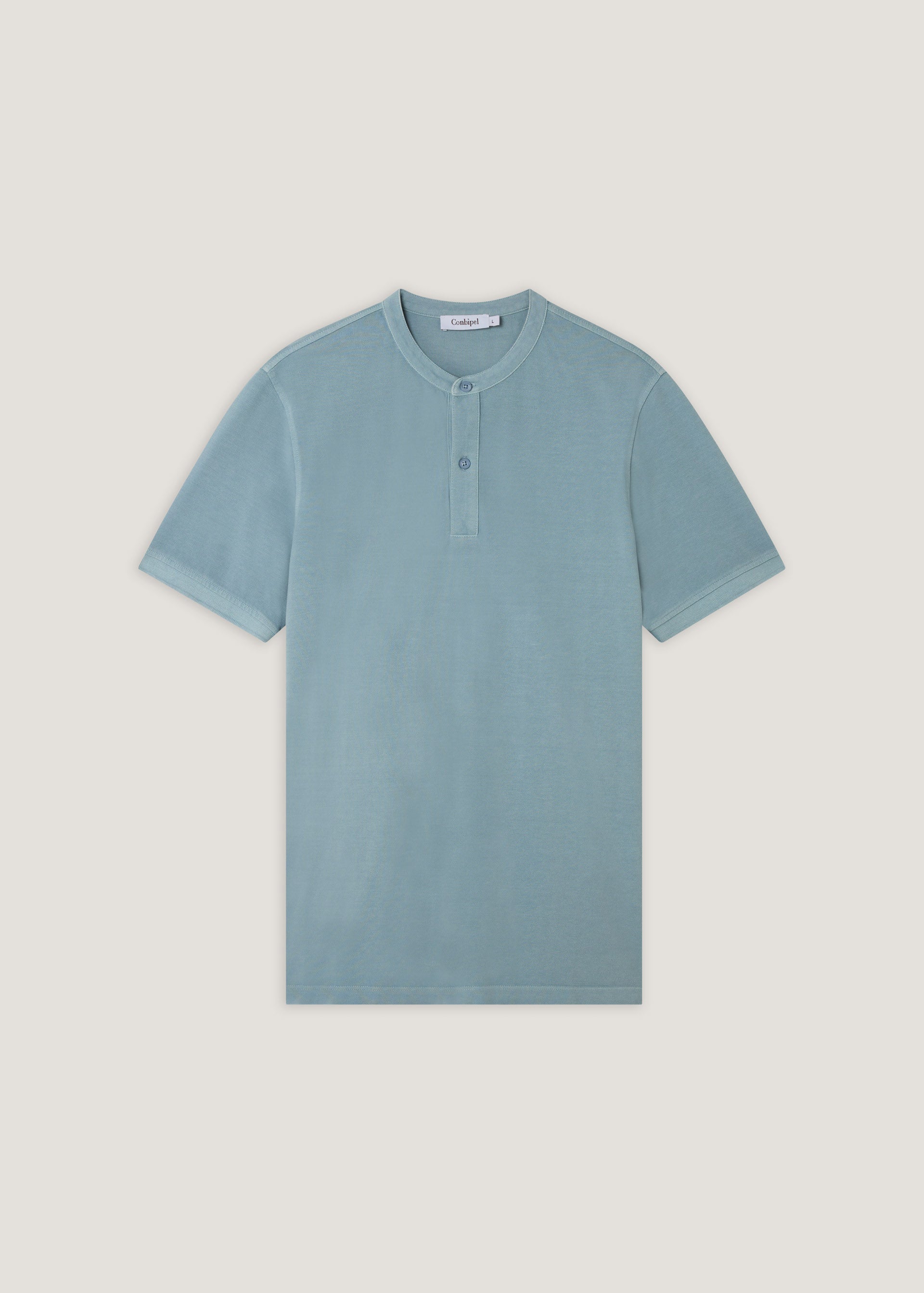 Polo in piquet collo coreana
