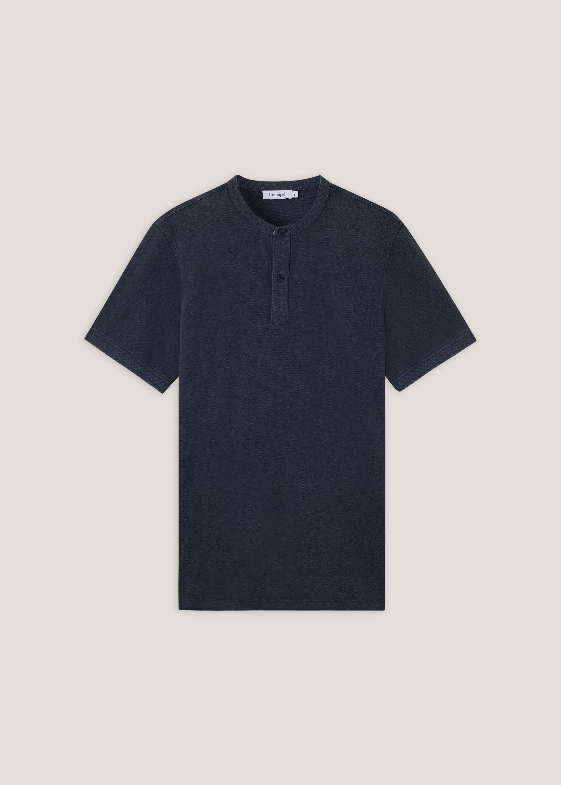Polo in piquet collo coreana