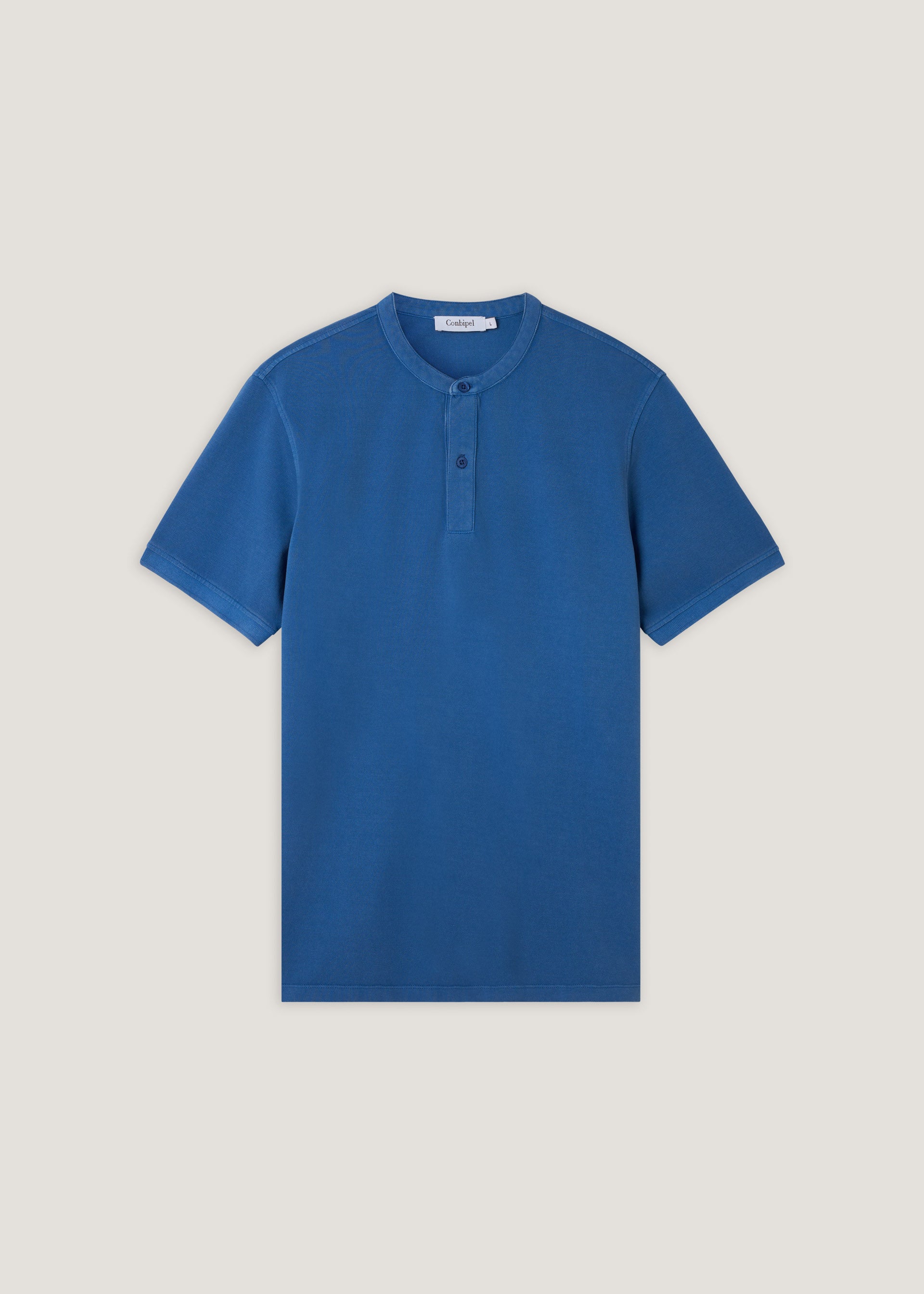 Polo in piquet collo coreana