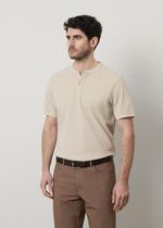 Polo in piquet collo coreana