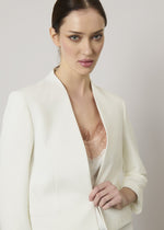 Blazer corto senza collo