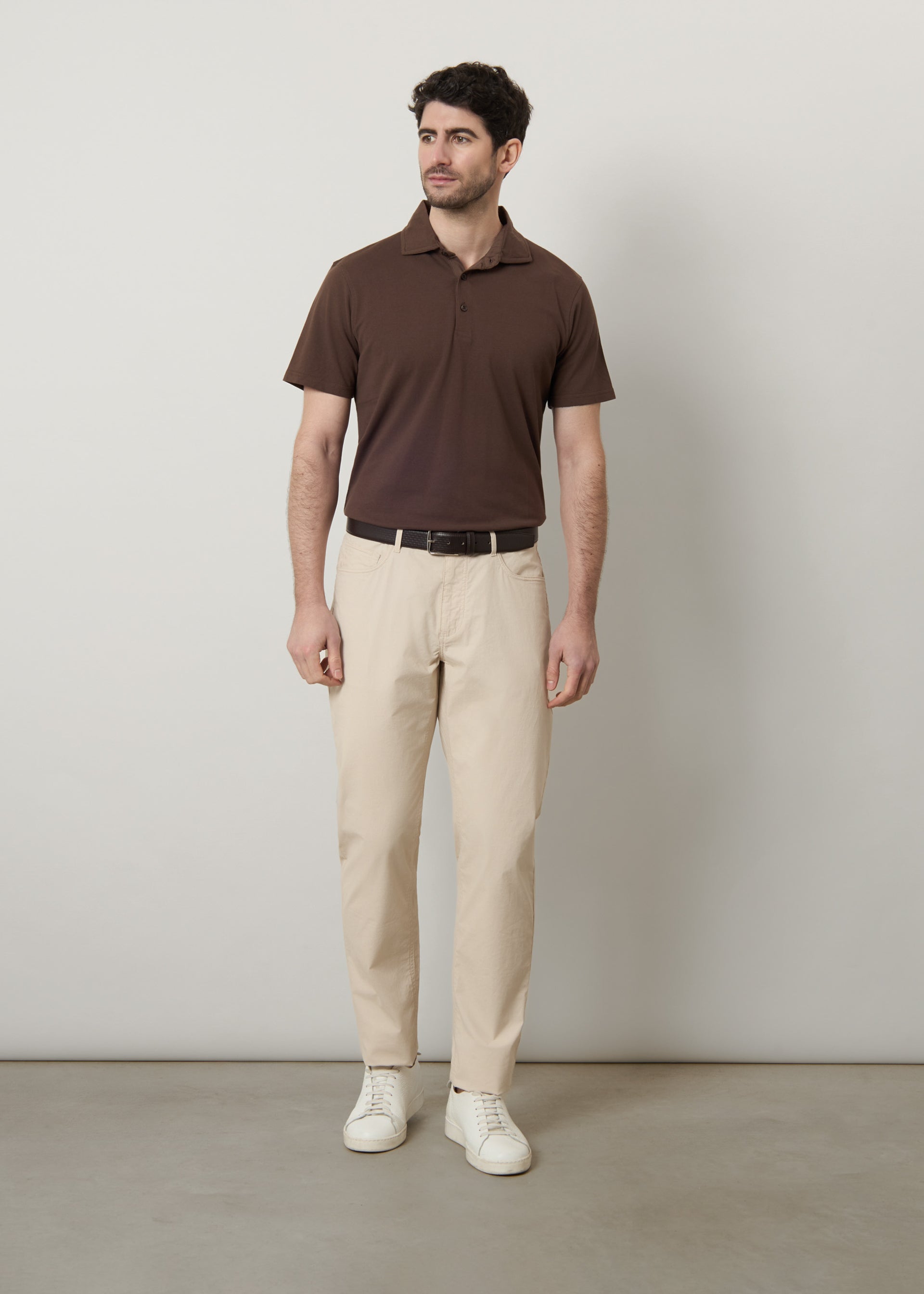 Polo in piquet collo camicia