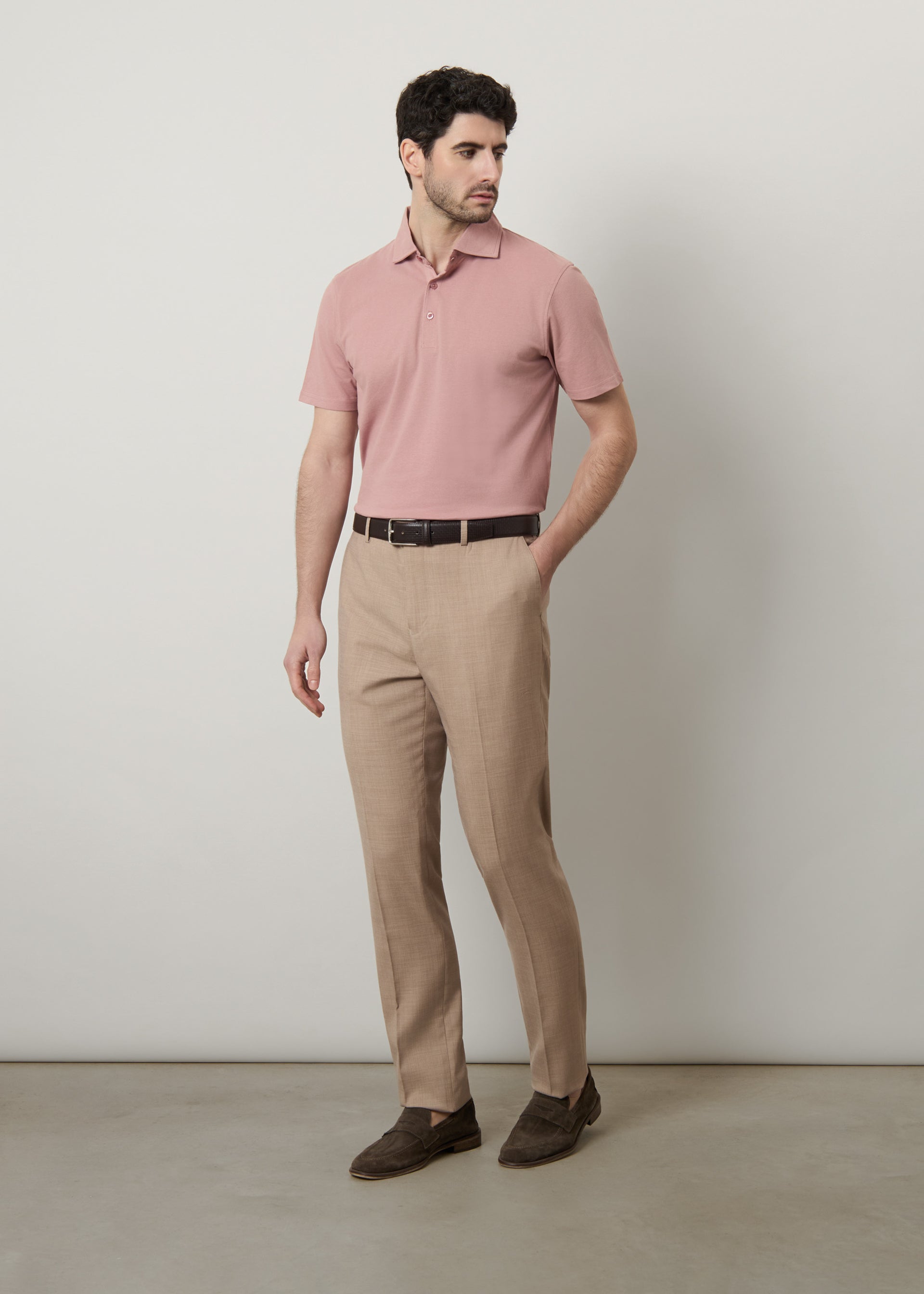 Polo in piquet collo camicia